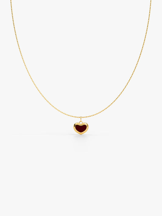 Heart Flick Gold Plated Pendant with Link Chain