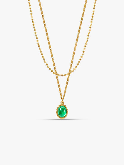Green Theory Gold Plated Pendant with Chain