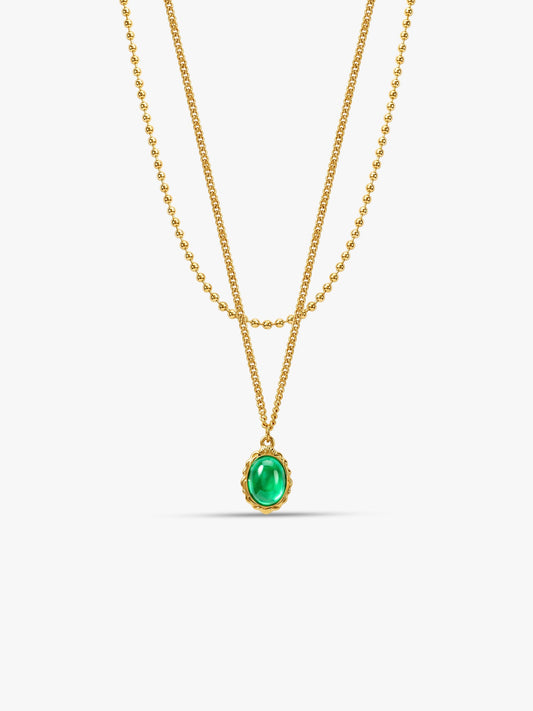 Green Theory Gold Plated Pendant with Chain
