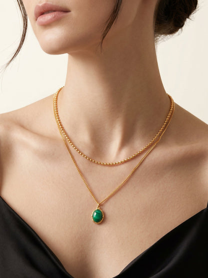 Green Theory Gold Plated Pendant with Chain