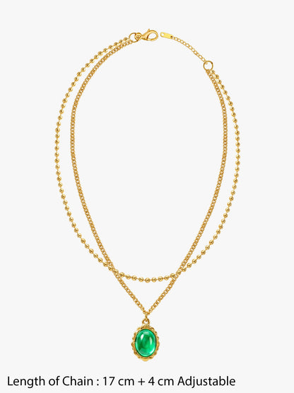 Green Theory Gold Plated Pendant with Chain