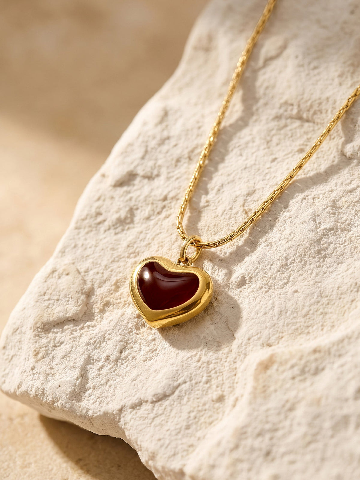 IXIA by GIVA Heart Flick Gold Plated Pendant with Link Chain