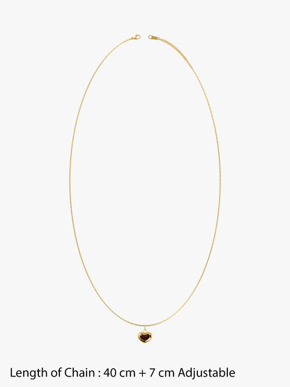 IXIA by GIVA Heart Flick Gold Plated Pendant with Link Chain
