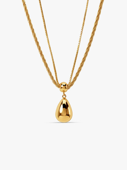 Melt Dot Gold Plated Pendant with Chain