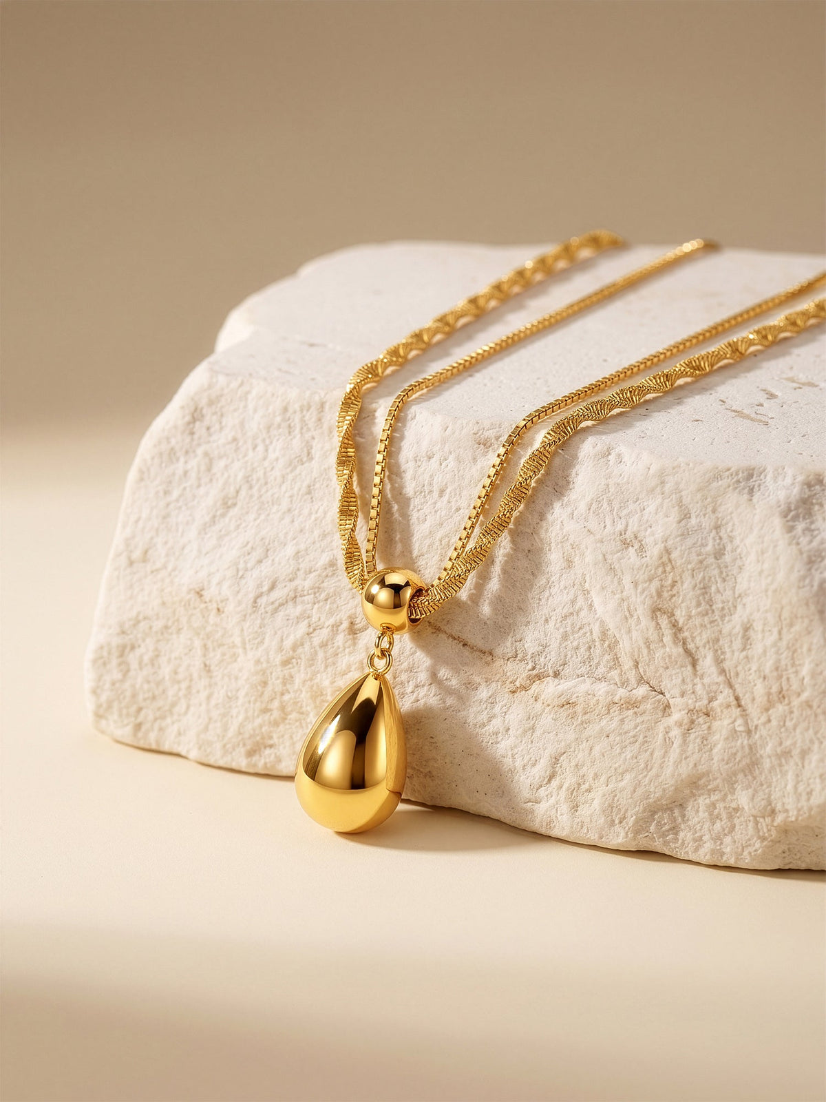 IXIA by GIVA Melt Dot Gold Plated Pendant with Chain