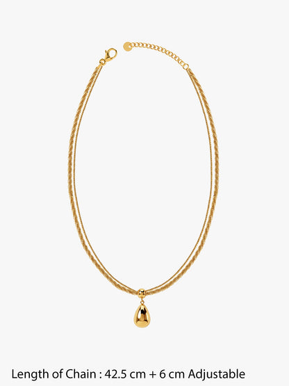 Melt Dot Gold Plated Pendant with Chain
