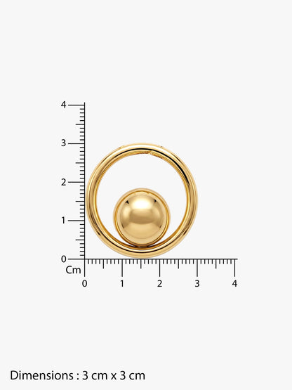 Orbit Energy Gold Plated Pendant with Link Chain