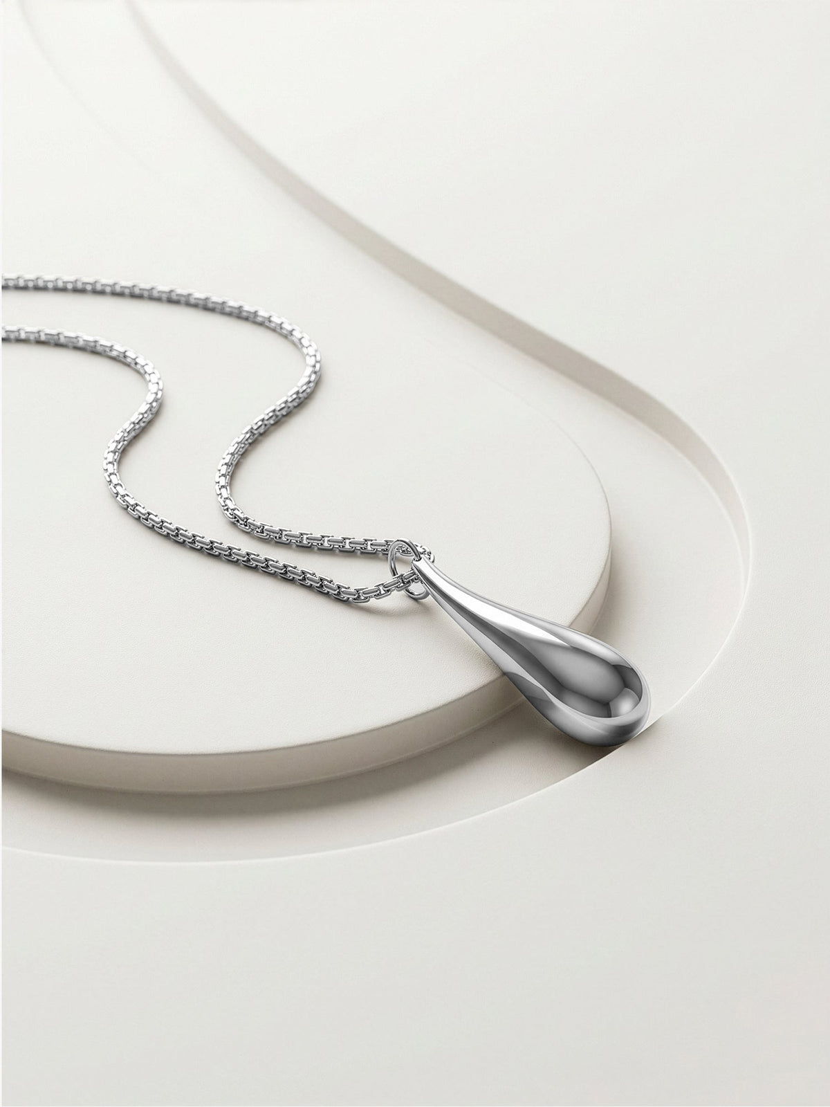 IXIA by GIVA Chrome Mood Rhodium Plated Pendant with Link Chain