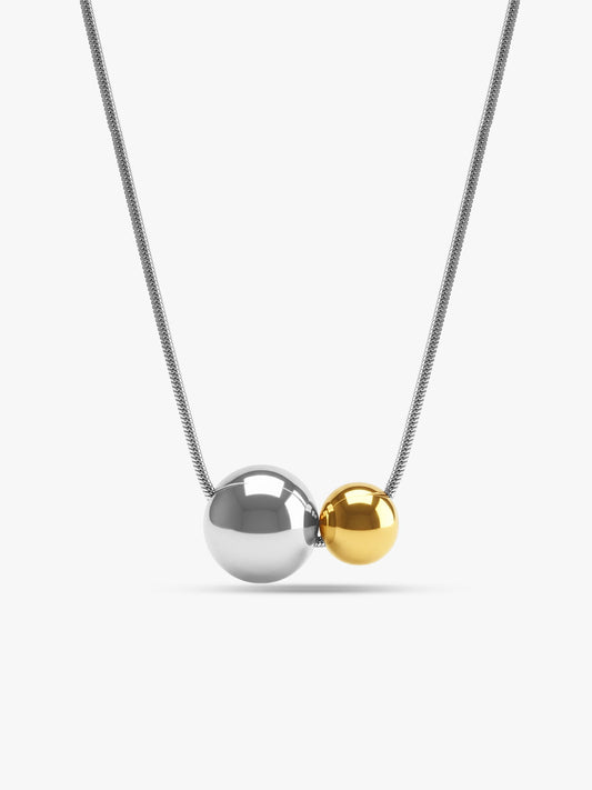 Duo Drift Dual Tone Pendant with Link Chain