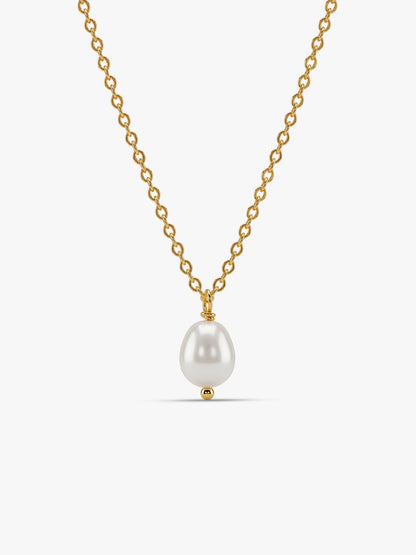 Pearl Mood Gold Plated Pendant with Link Chain