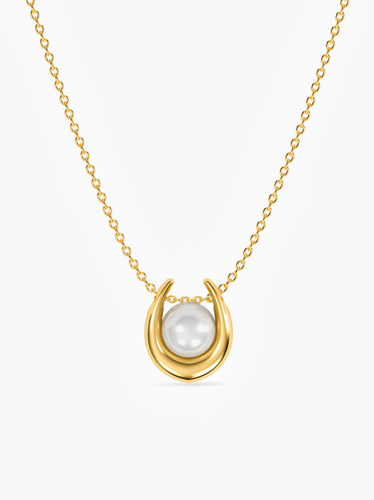 Main Pearl Energy Gold Plated Pendant with Chain