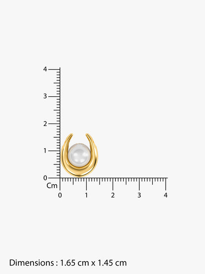 OnnMe by GIVA Main Pearl Energy Gold Plated Pendant with Chain
