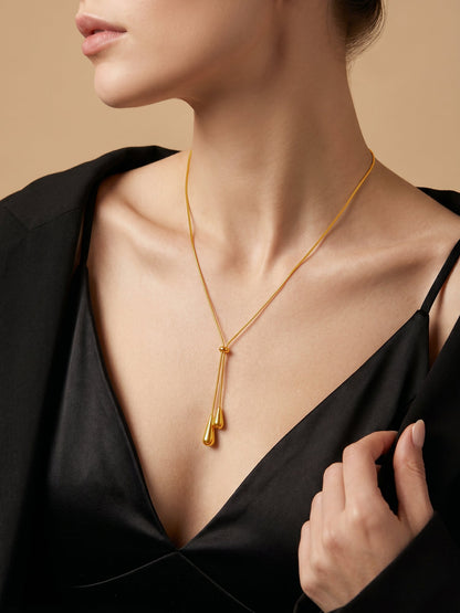 Liquid Syntax Gold Plated Necklace