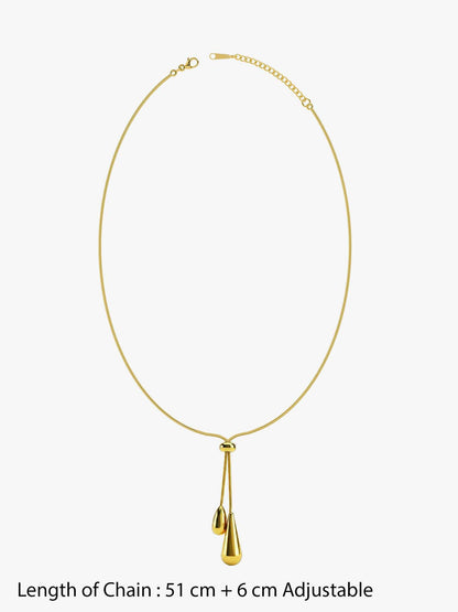 IXIA by GIVA Liquid Syntax Gold Plated Necklace