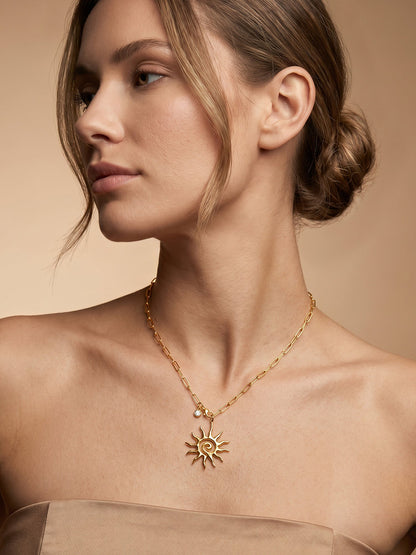 Contrast Signal Gold Plated Necklace