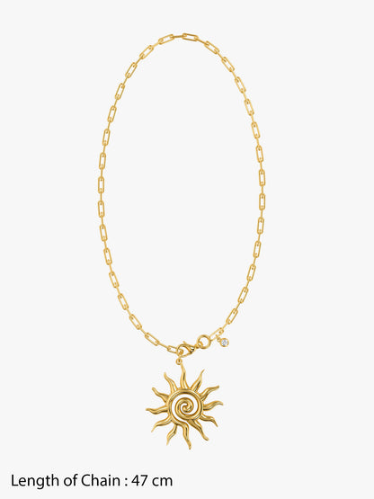 Contrast Signal Gold Plated Necklace