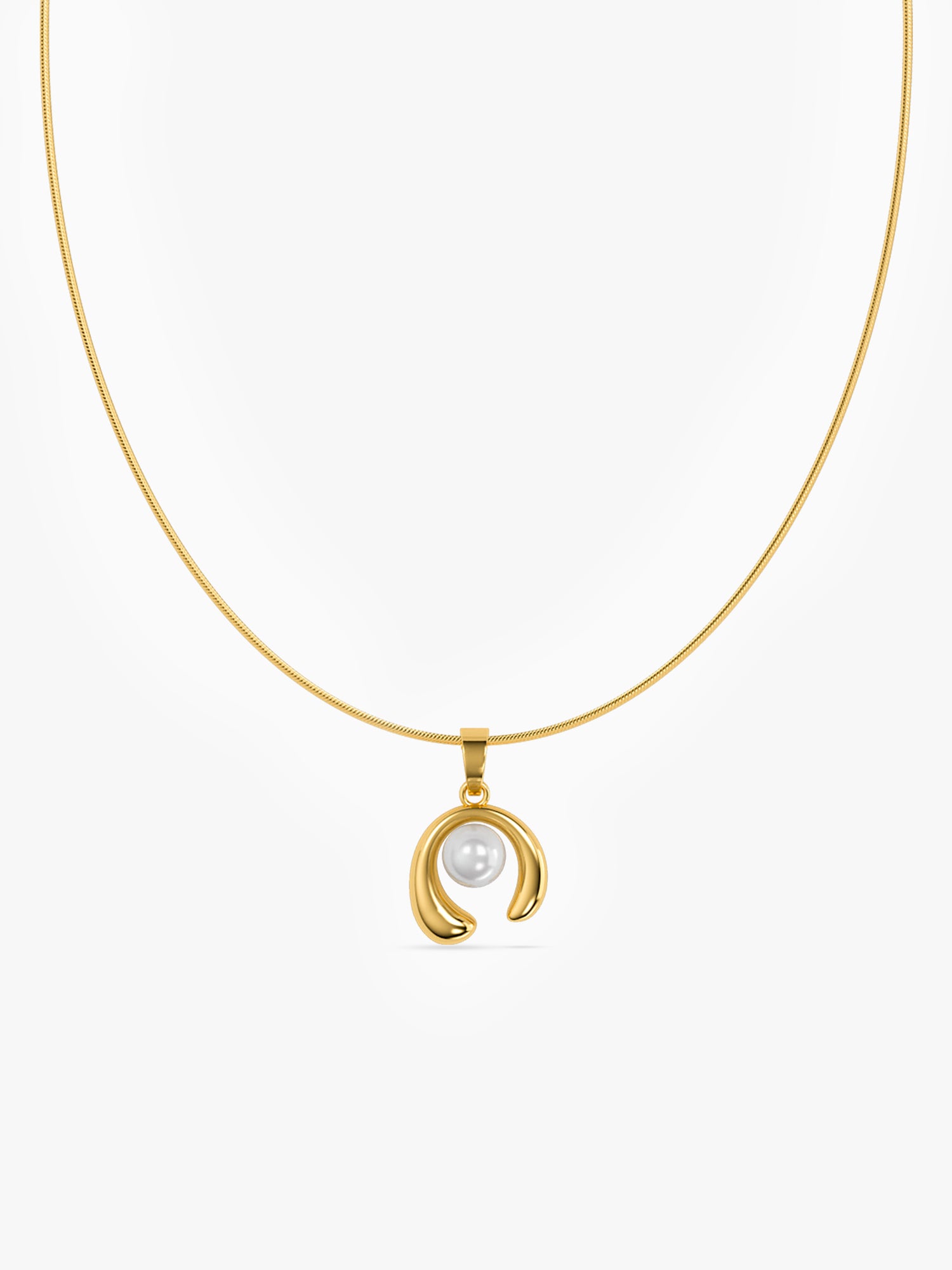 Moon Mood Gold Plated Pendant with Chain