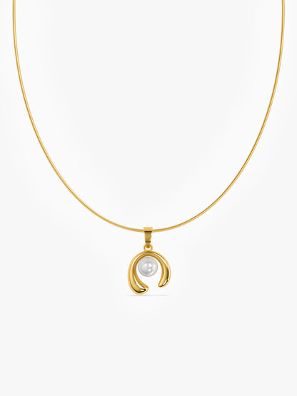 Moon Mood Gold Plated Pendant with Chain