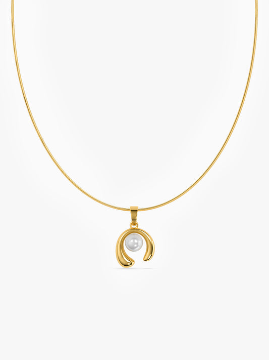 Moon Mood Gold Plated Pendant with Chain