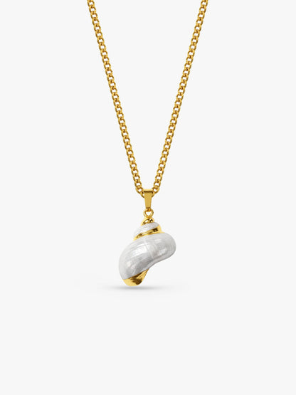 Pearl Vault Gold Plated Pendant with Link Chain