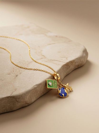 Fly High Gold Plated Pendant With Link Chain