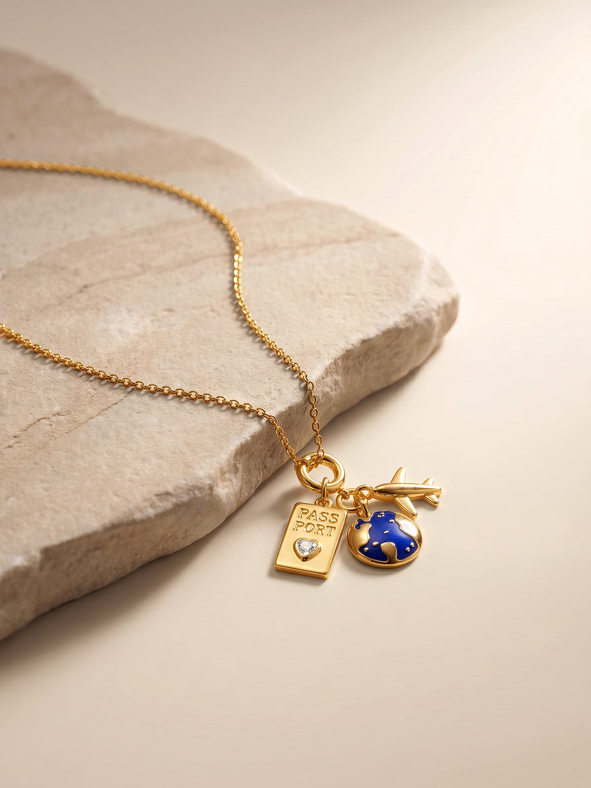 IXIA by GIVA Fly High Gold Plated Pendant With Link Chain
