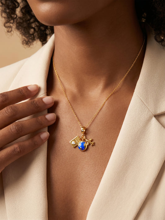 OnnMe by GIVA Fly High Gold Plated Pendant With Link Chain