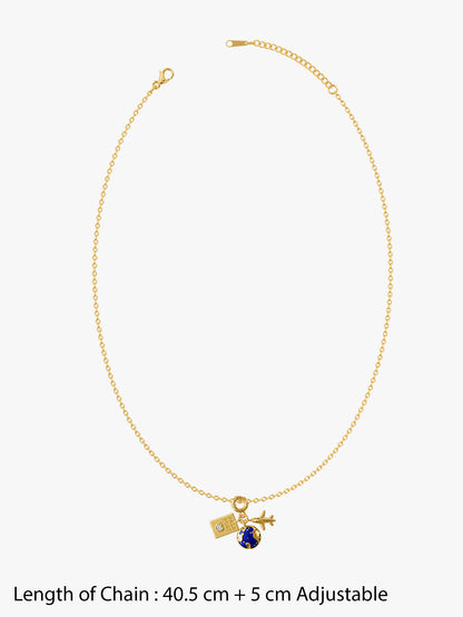 Fly High Gold Plated Pendant With Link Chain
