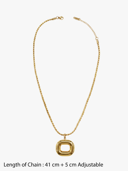 Toggle Gold Plated Pendant With Chain