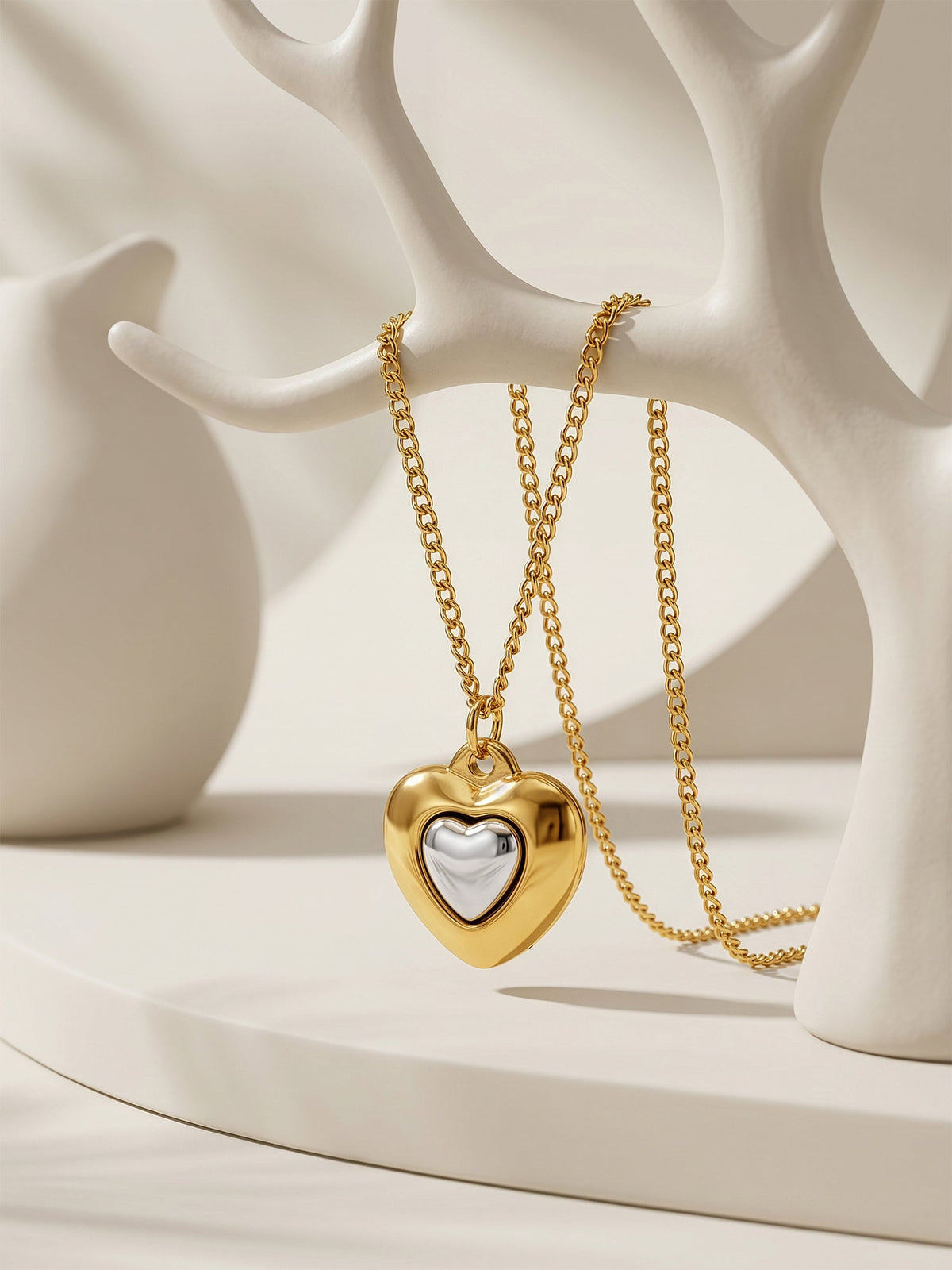 IXIA by GIVA Soft Armour Dual Tone Pendant with Chain