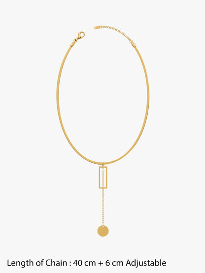 OnnMe by GIVA Frame Play Gold Plated Necklace