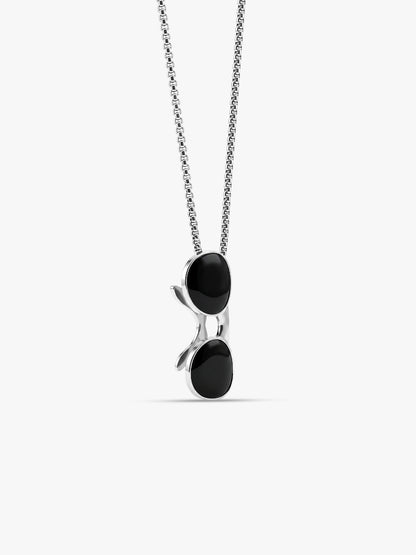 IXIA by GIVA Aviators Rhodium Plated Pendant With Chain For Men