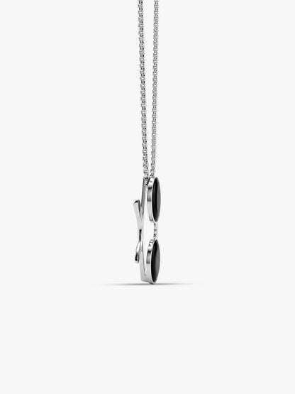 IXIA by GIVA Aviators Rhodium Plated Pendant With Chain For Men