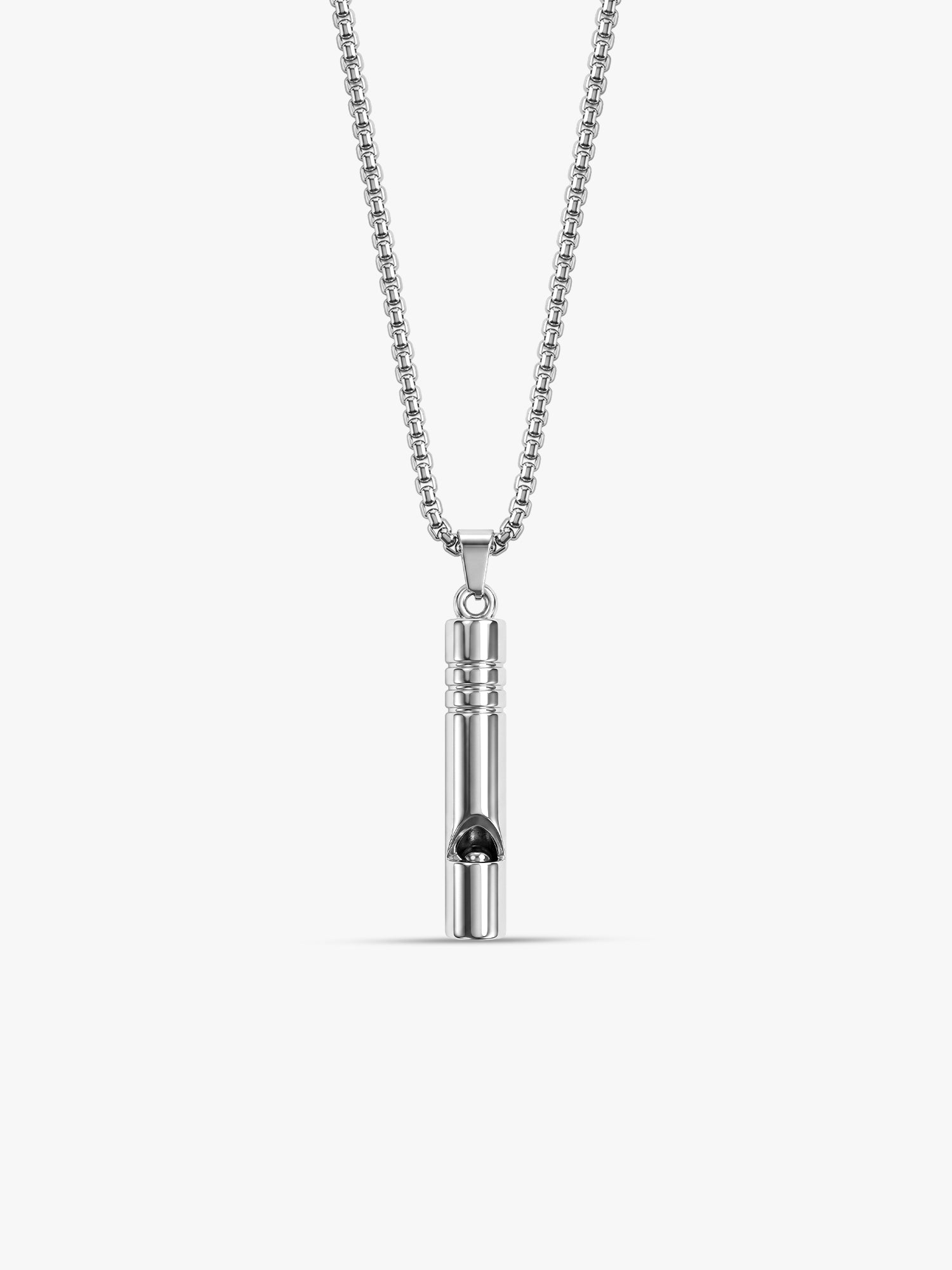 IXIA by Giva Straight Sets Rhodium Plated Pendant With Chain For Men