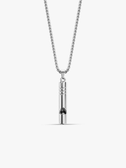IXIA by Giva Straight Sets Rhodium Plated Pendant With Chain For Men