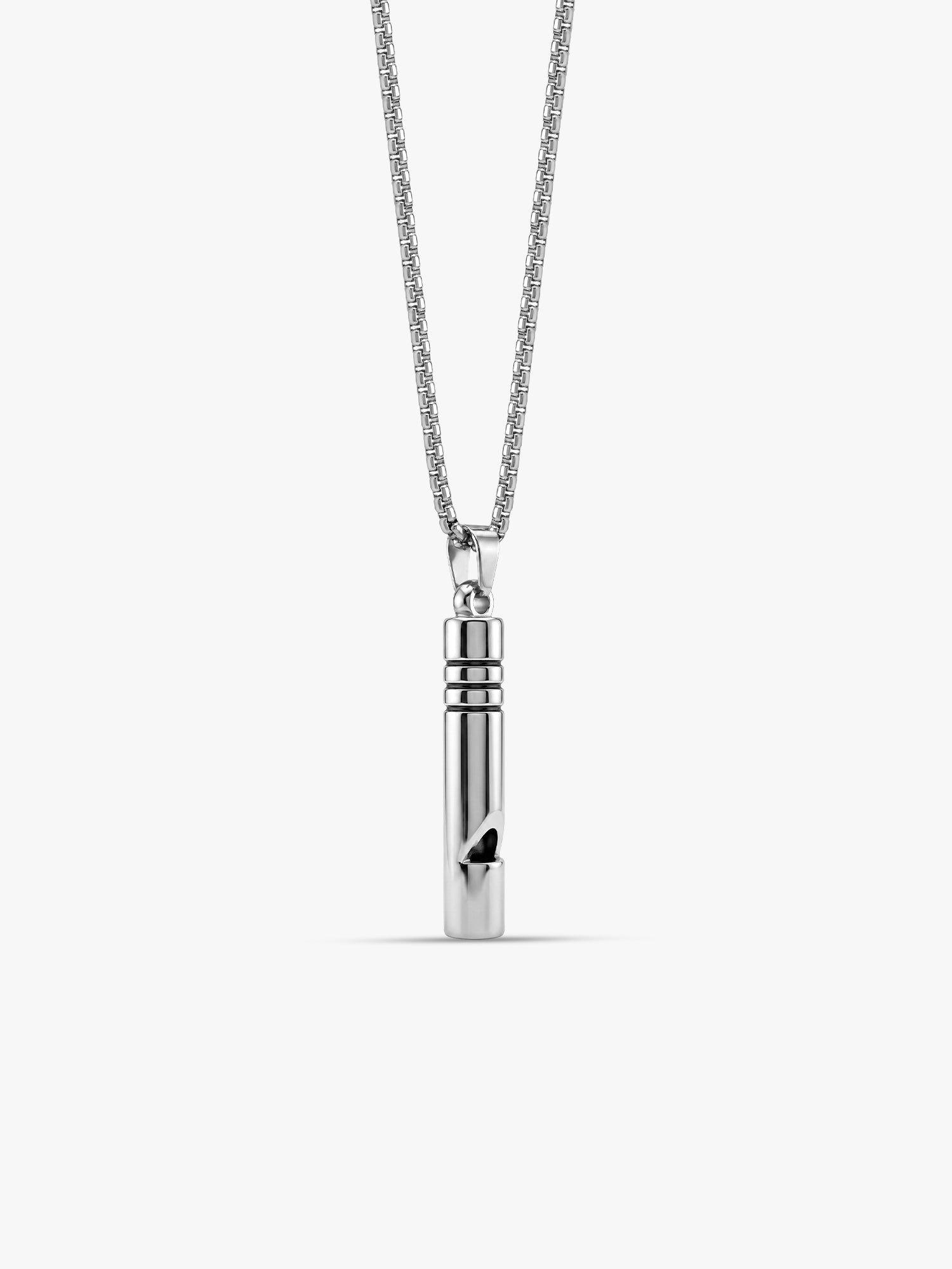 IXIA by Giva Straight Sets Rhodium Plated Pendant With Chain For Men
