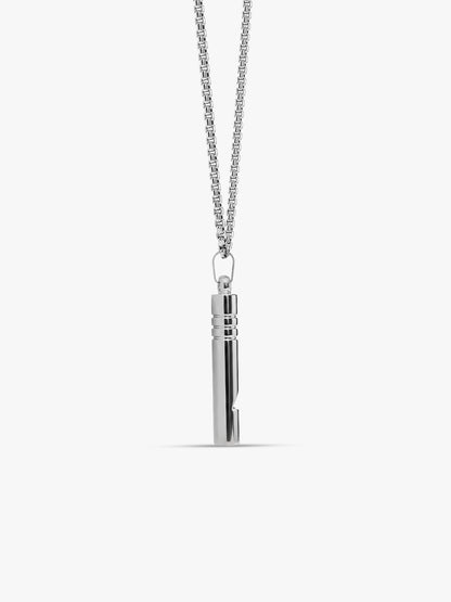 IXIA by Giva Straight Sets Rhodium Plated Pendant With Chain For Men