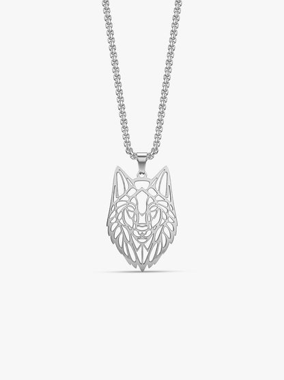 IXIA by Giva Pack Leader Rhodium Plated Pendant With Chain For Men