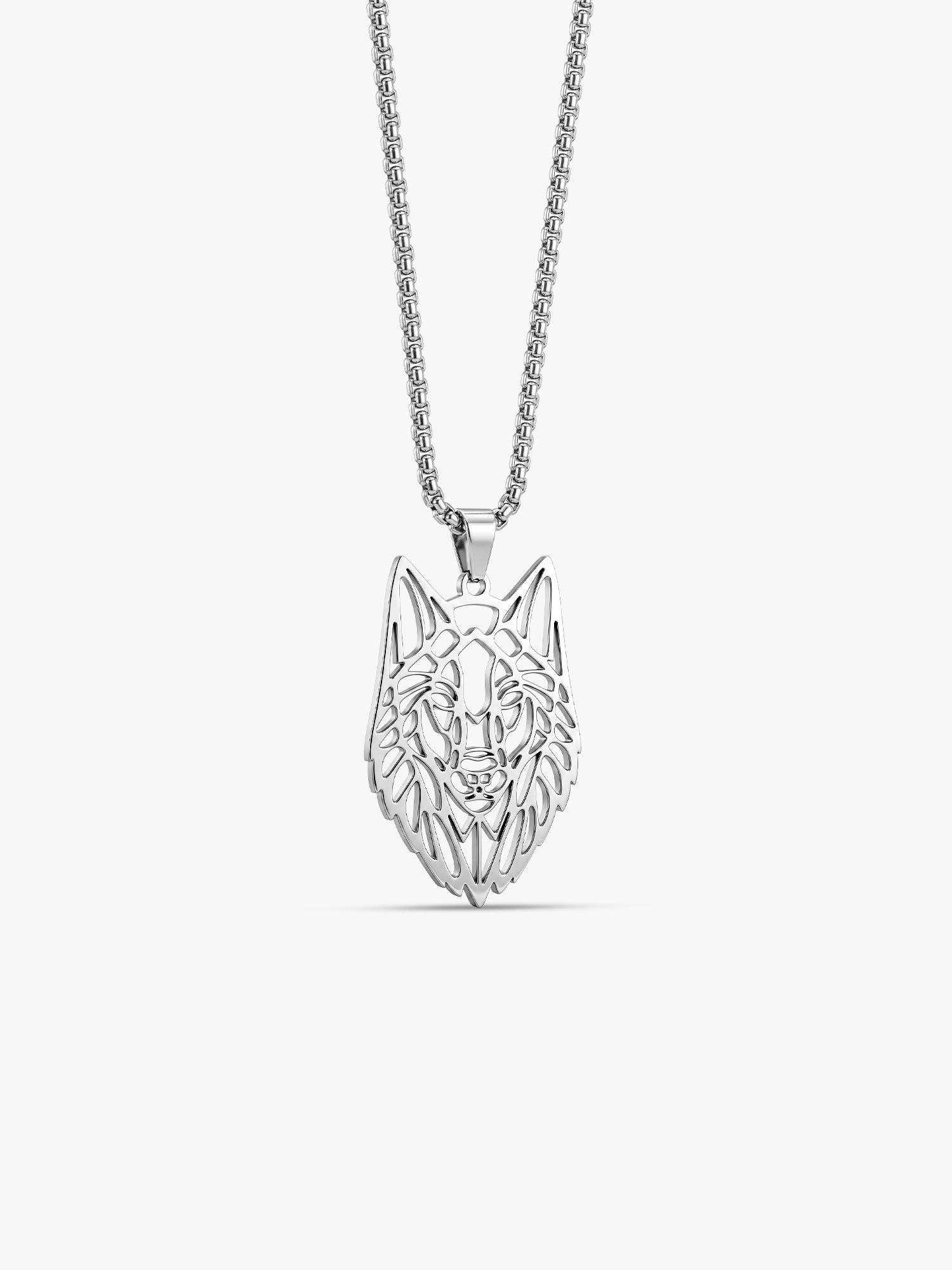 IXIA by Giva Pack Leader Rhodium Plated Pendant With Chain For Men
