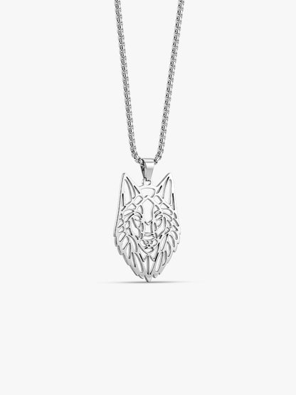 IXIA by Giva Pack Leader Rhodium Plated Pendant With Chain For Men