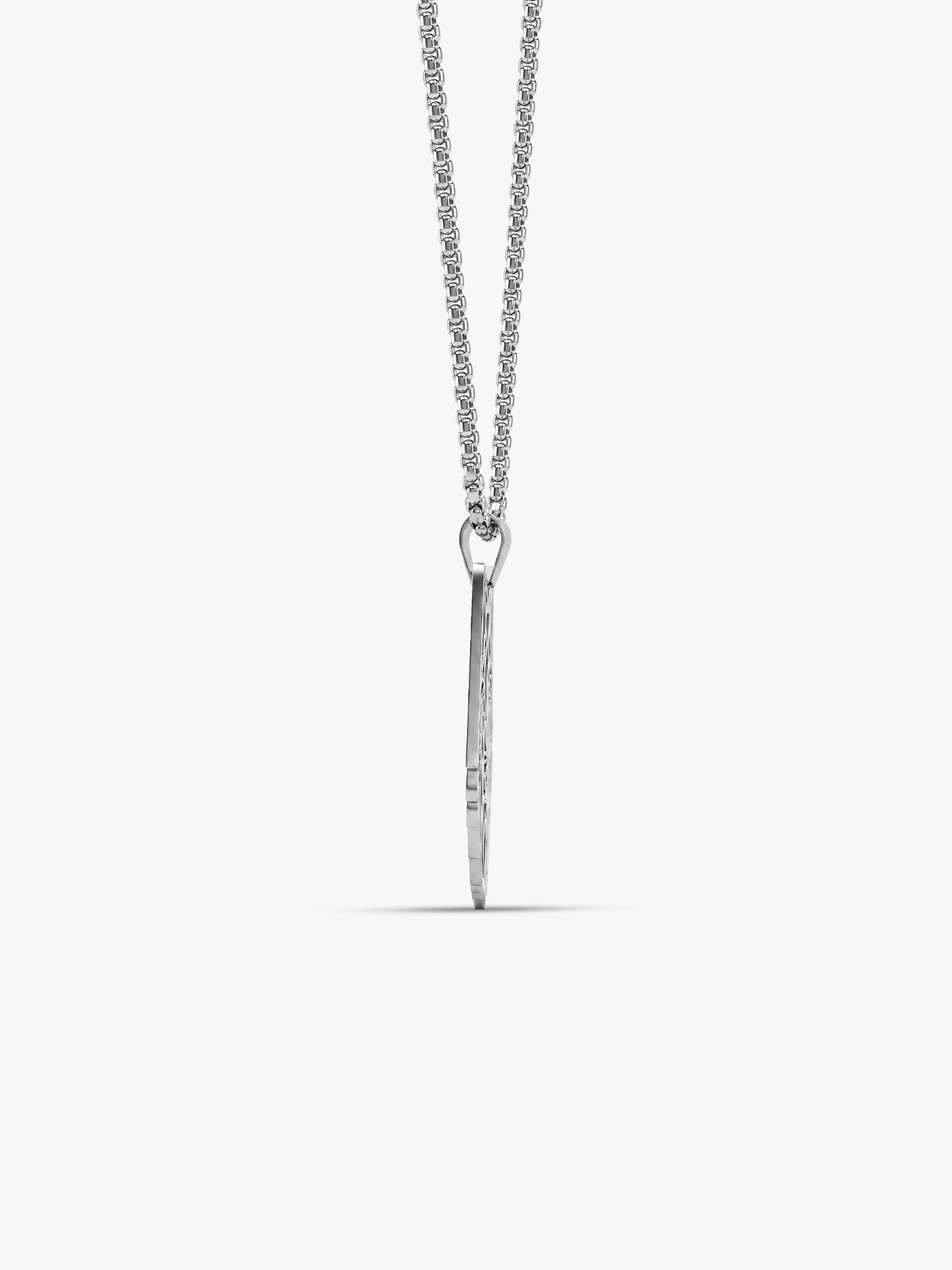 IXIA by Giva Pack Leader Rhodium Plated Pendant With Chain For Men