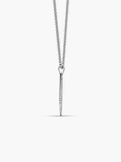 IXIA by Giva Pack Leader Rhodium Plated Pendant With Chain For Men