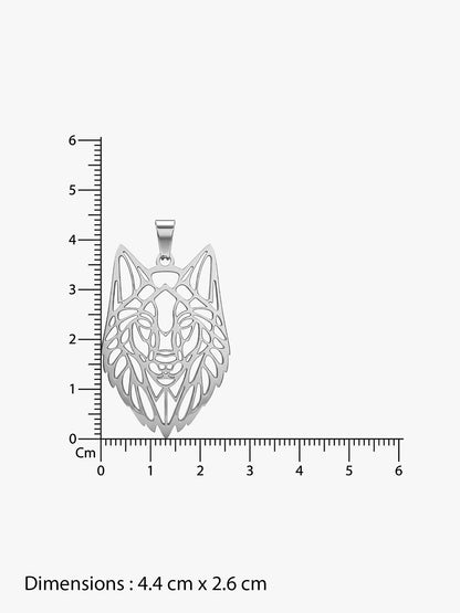 IXIA by Giva Pack Leader Rhodium Plated Pendant With Chain For Men