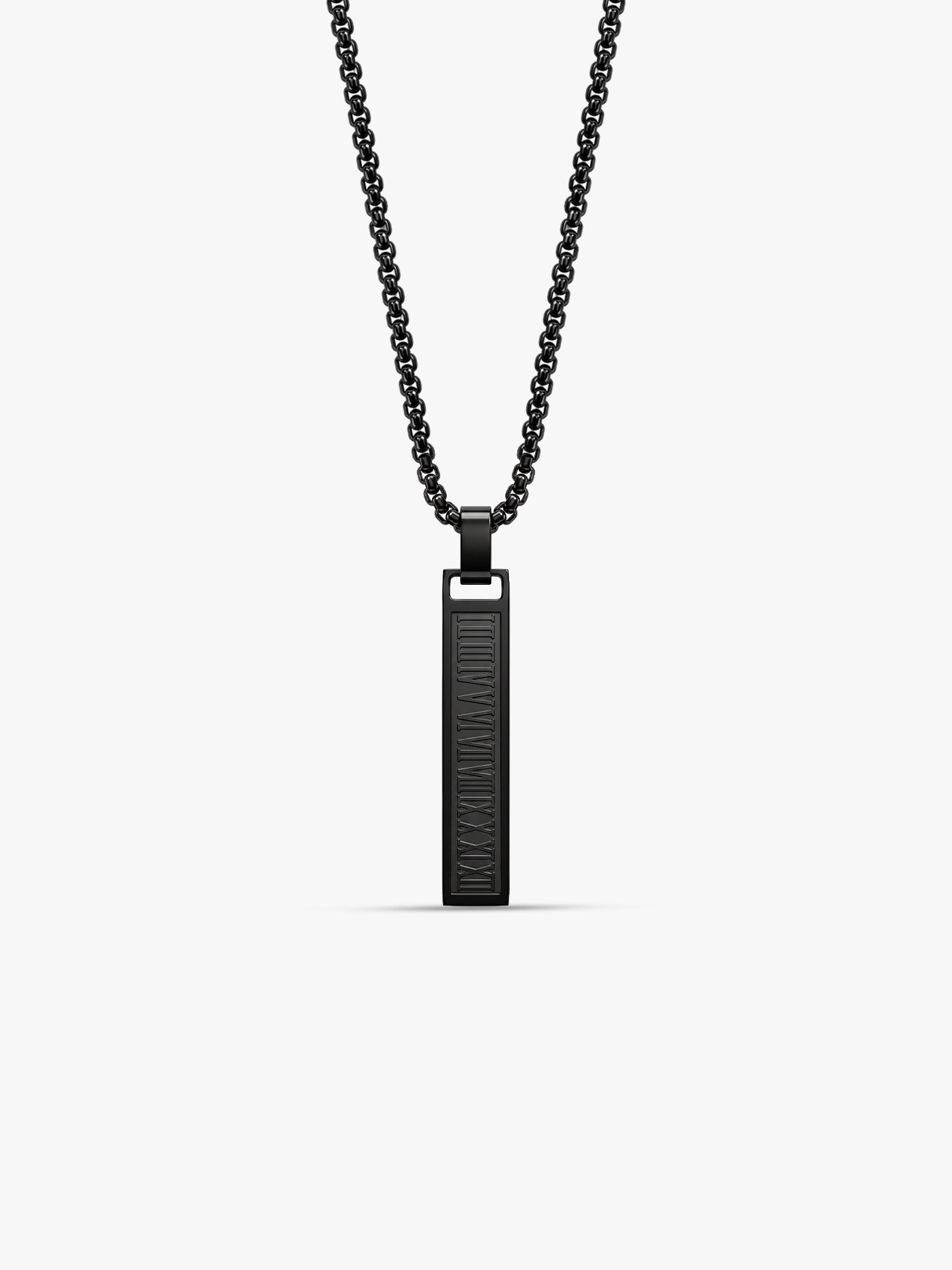 IXIA by GIVA The Chrysler Black Rhodium Pendant With Chain For Men