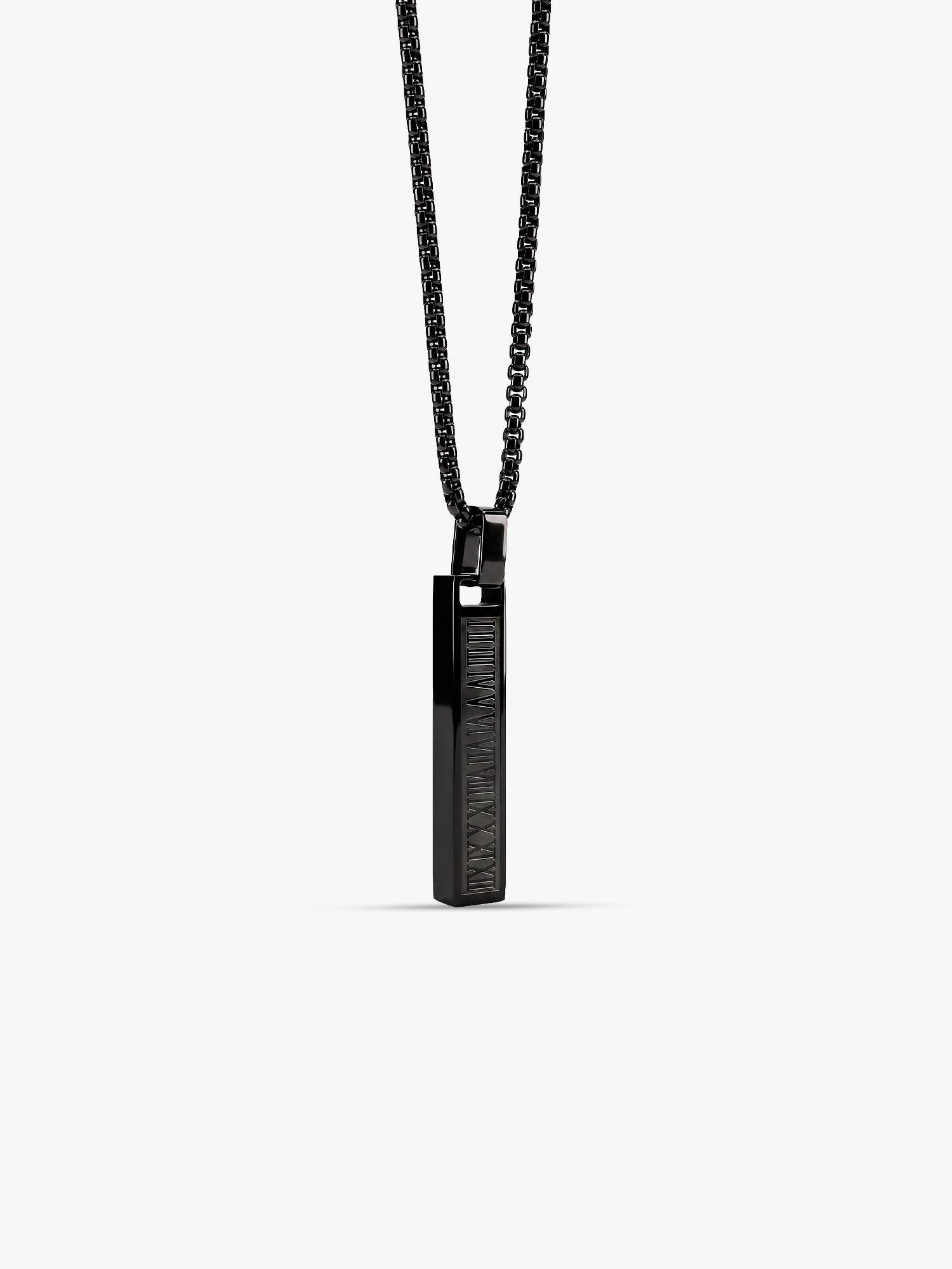IXIA by GIVA The Chrysler Black Rhodium Pendant With Chain For Men