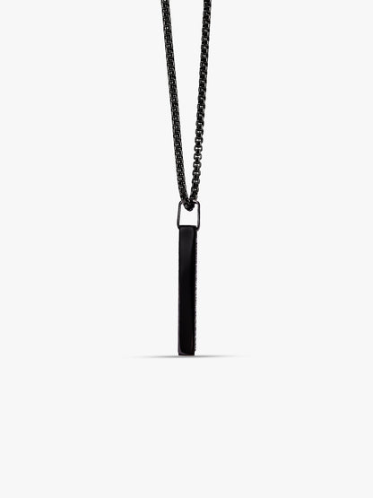 IXIA by GIVA The Chrysler Black Rhodium Pendant With Chain For Men