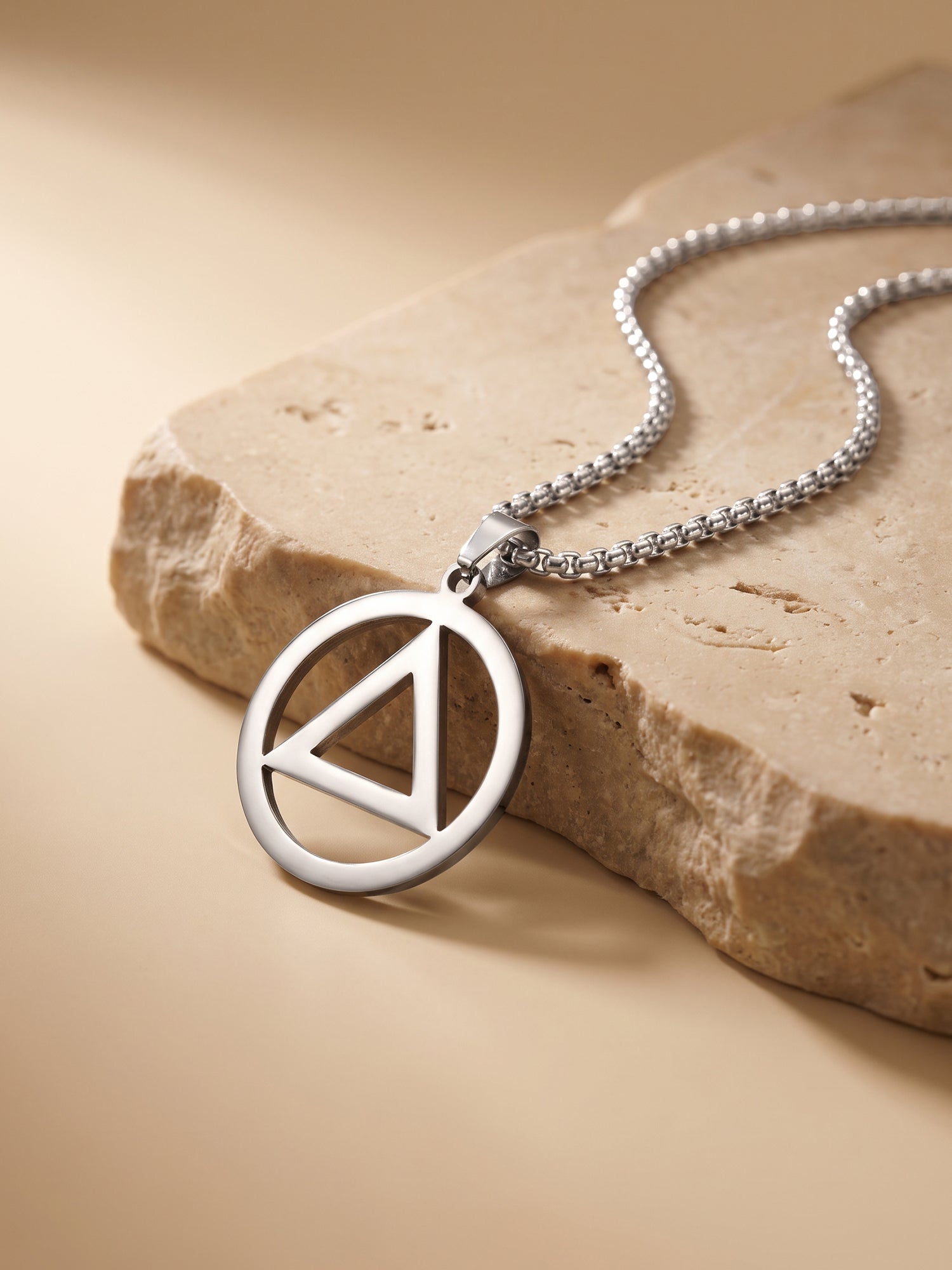 IXIA by GIVA Unholy Trinity Rhodium Plated Pendant With Chain For Men