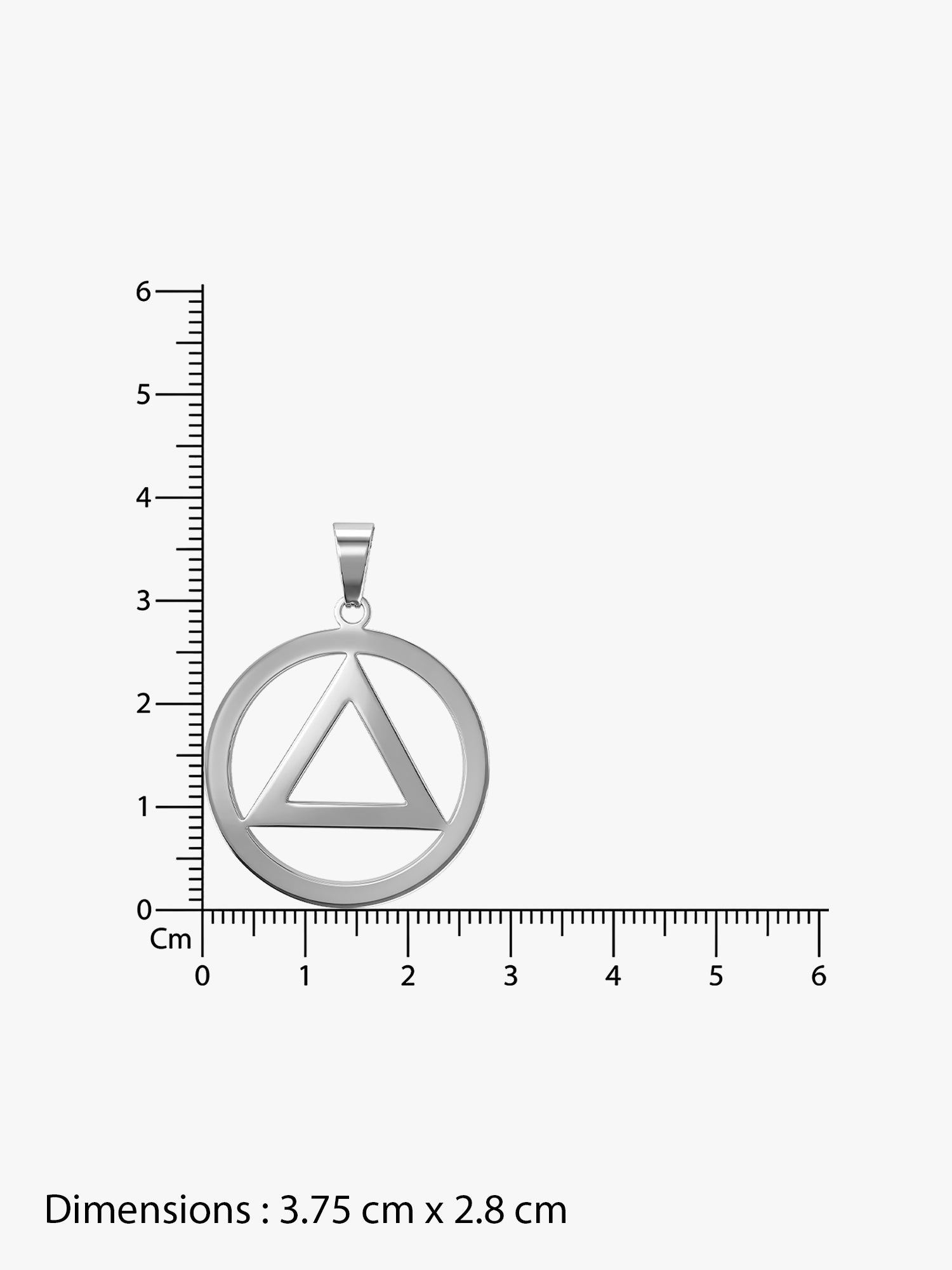IXIA by GIVA Unholy Trinity Rhodium Plated Pendant With Chain For Men