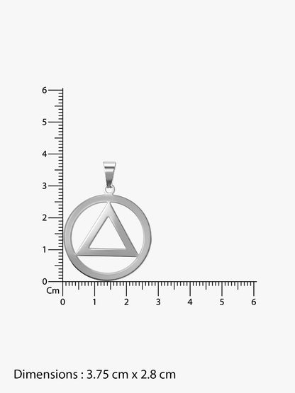 IXIA by GIVA Unholy Trinity Rhodium Plated Pendant With Chain For Men