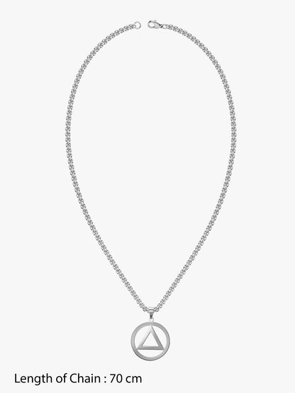 IXIA by GIVA Unholy Trinity Rhodium Plated Pendant With Chain For Men